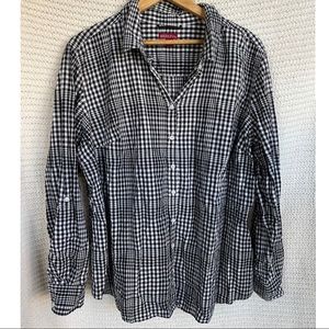 Womens Black and white flannel by Merona size 2